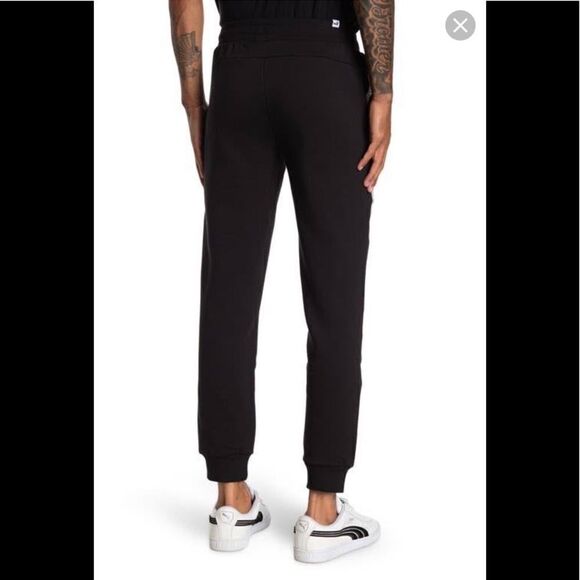 New with tags Puma Refined Elevated Logo Tape Sweatpants,black/puma white size L - Picture 6 of 9